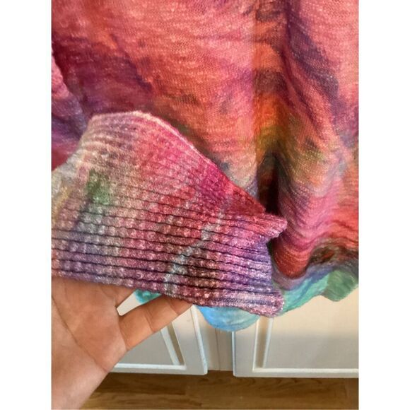 Soft Surroundings Lenore Tie Dye Pullover Sz L Boho Hippie - Picture 3 of 7